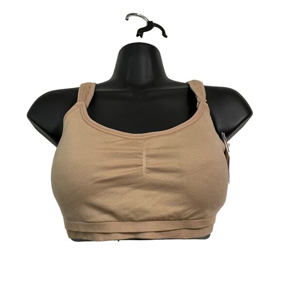 Auden Nursing Bra Womens Size Medium Tan Nursing and Pumping Bra Wireless 281R3 - Picture 1 of 15